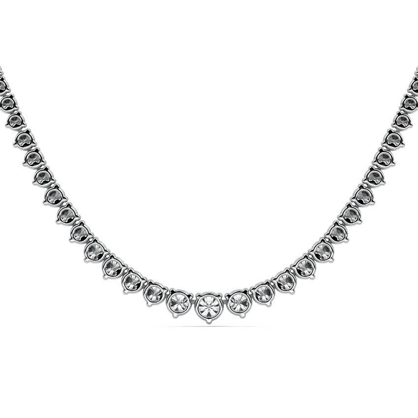 White gold Graduated Diamond Tennis Necklace