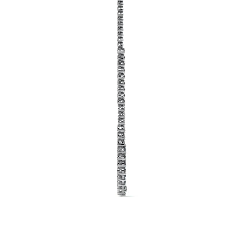 Silver Graduated Diamond Tennis Necklace