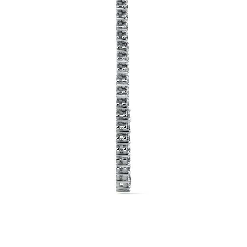 Silver Graduated Diamond Tennis Necklace