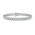 White gold Radiant Cut Diamond Bezel Tennis Bracelet