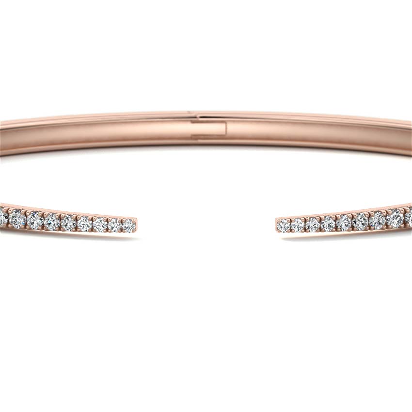 Rose gold Diamond Pavé Open Cuff Bangle