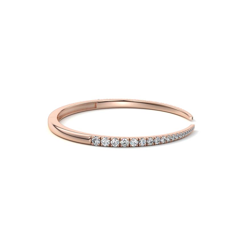 Rose gold Diamond Pavé Open Cuff Bangle