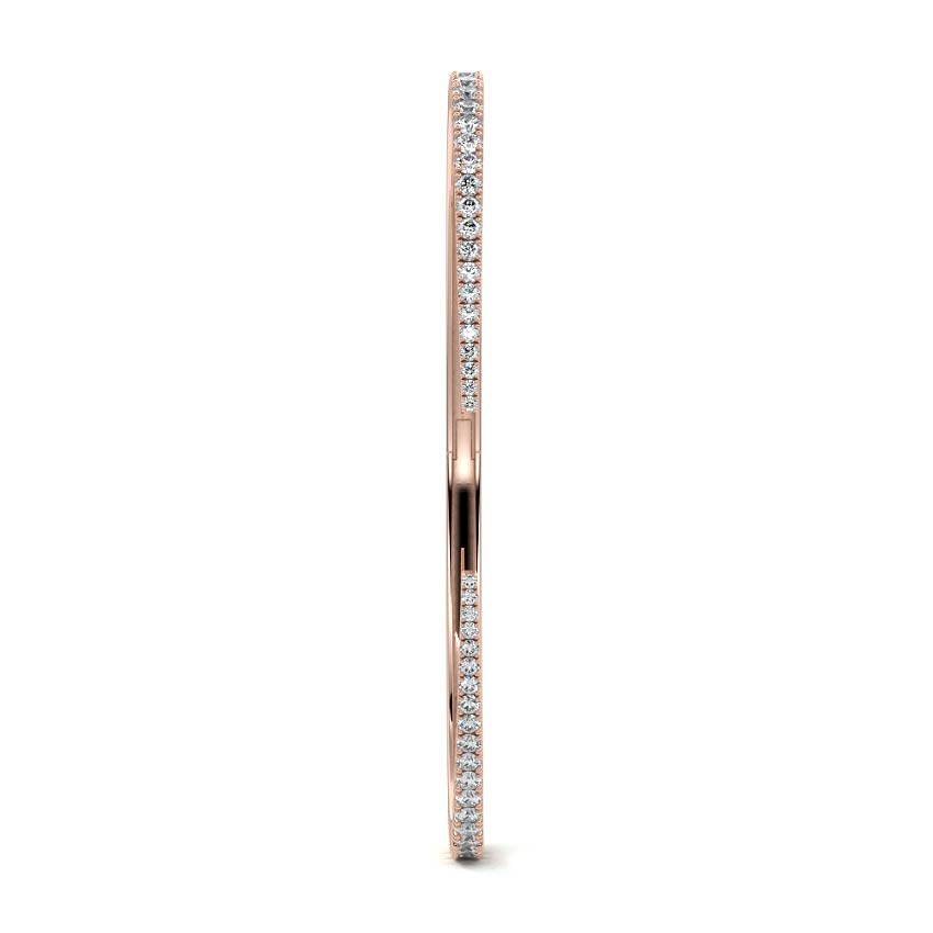 Rose gold Diamond Pavé Open Cuff Bangle