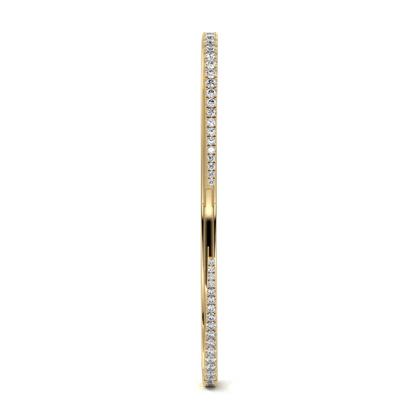 Yellow gold Diamond Pavé Open Cuff Bangle