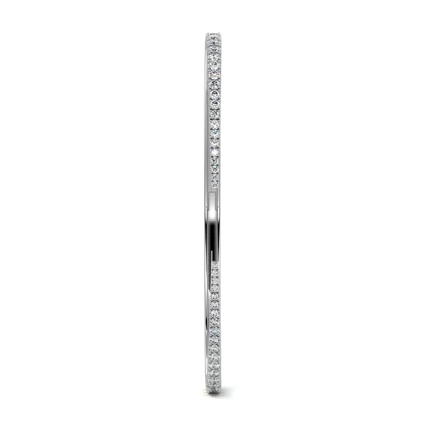 Silver Diamond Pavé Open Cuff Bangle