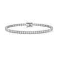 Silver Cushion Cut Diamond Four-Prong Tennis Bracelet