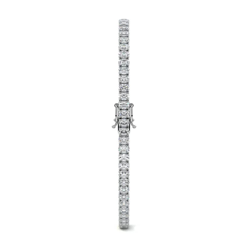 Silver Cushion Cut Diamond Four-Prong Tennis Bracelet