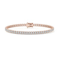 Rose gold Oval Shape Diamond Four-Prong Tennis Bracelet