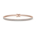 Rose gold Radiant Cut Diamond Four-Prong Tennis Bracelet
