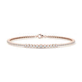 Rose gold Graduated Bezel Set Diamond Bracelet