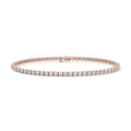 Rose gold Round Diamond Three-Prong Tennis Bracelet