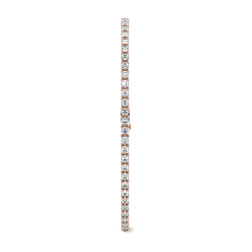 Rose gold Round Diamond Three-Prong Tennis Bracelet