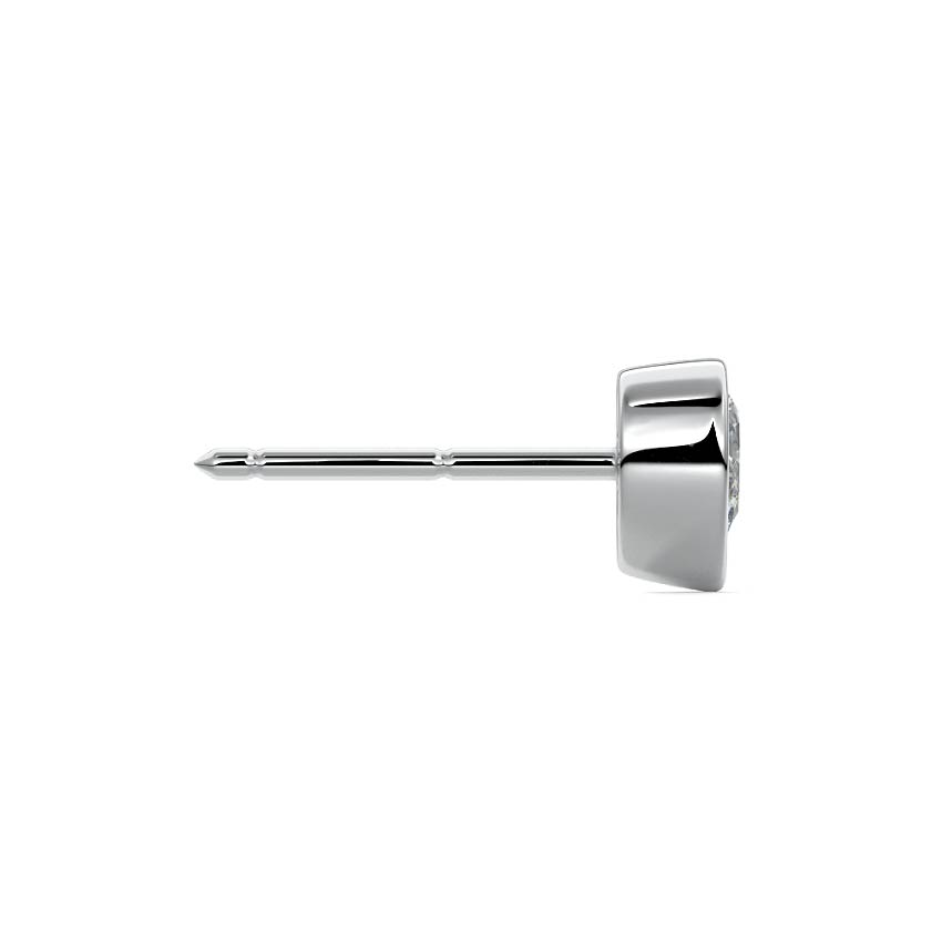 White gold Pear Diamond Solitaire Stud Earrings