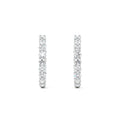 White gold Round Diamond Hoop Earrings