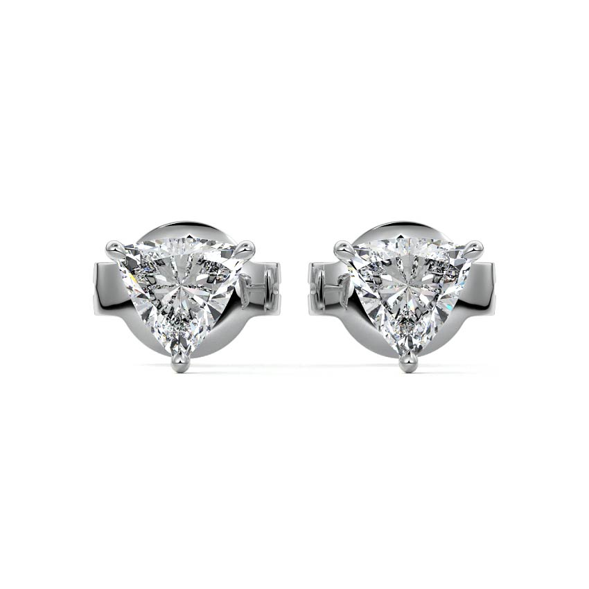 0.10ct Platinum Trillion Diamond Stud Earrings
