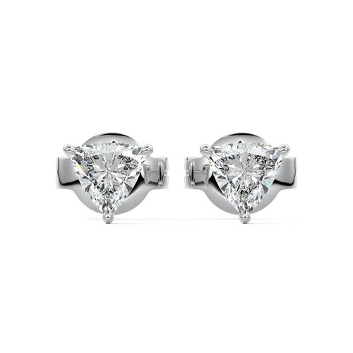 0.10ct Platinum Trillion Diamond Stud Earrings