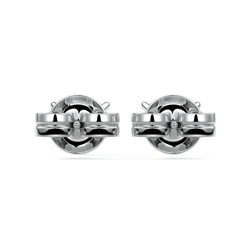 Platinum Trillion Diamond Stud Earrings