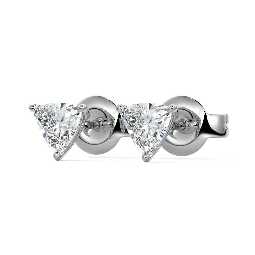 0.10ct Platinum Trillion Diamond Stud Earrings