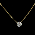 Yellow gold Diamond Solitaire Pendant · 1 ct