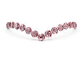 Pavé Round Morganite Chevron Band in Rose gold with Shared Prong Setting