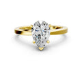 Pear Cut Diamond Solitaire Engagement Ring in Yellow gold with Prong Setting