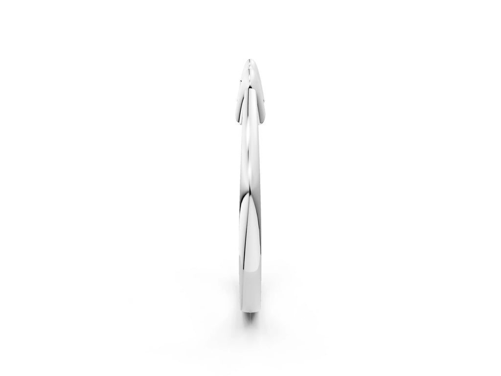 Platinum Bamboo-Inspired Plain Metal Band