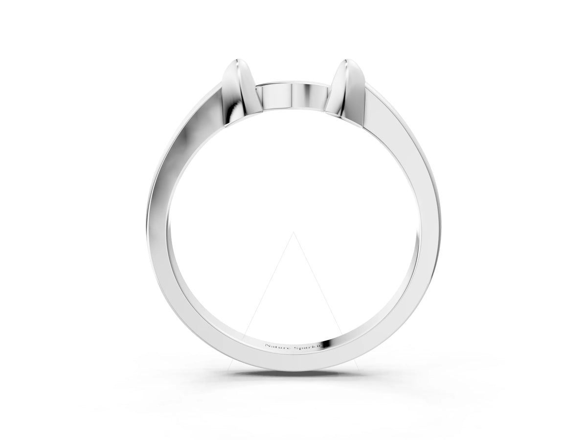 Platinum Bamboo-Inspired Plain Metal Band