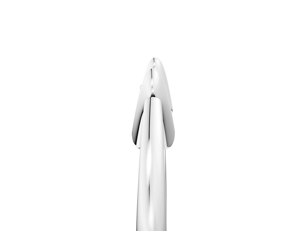 Platinum Bamboo-Inspired Plain Metal Band