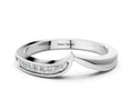 Platinum Channel Set Round Diamond Contour Band