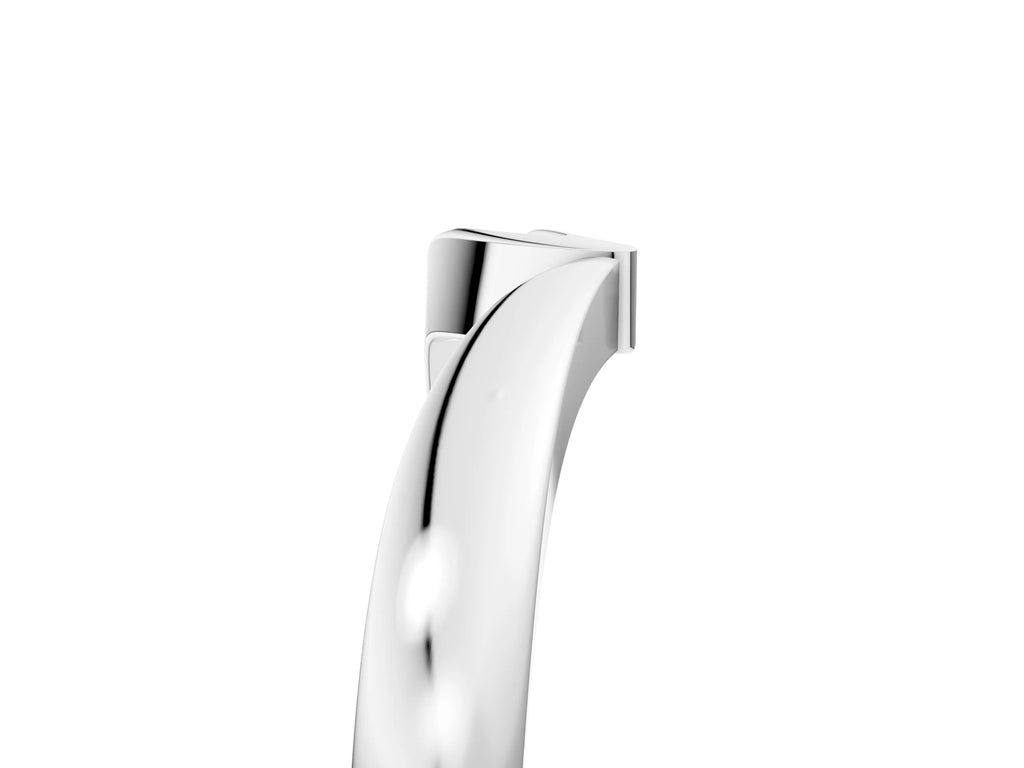 Platinum Channel Set Round Diamond Contour Band