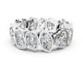 Platinum Mixed Shape Diamond Bezel Set Eternity Wedding Band