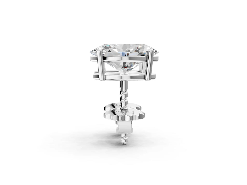 Platinum Oval Cut Diamond Stud Earrings