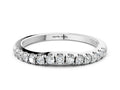 Platinum Round Diamond Pavé Curved Eternity Band with Shared Prong Setting