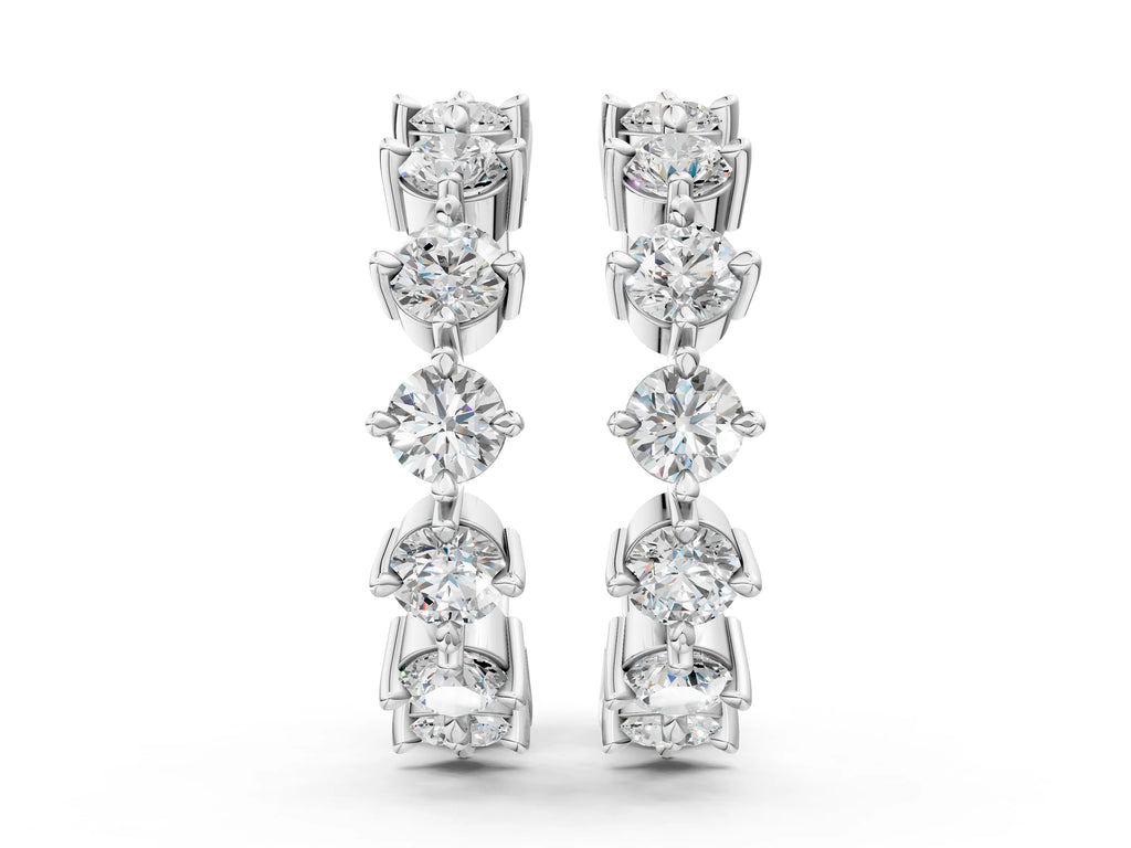 Platinum Round Diamond Starlight Ear Cuff