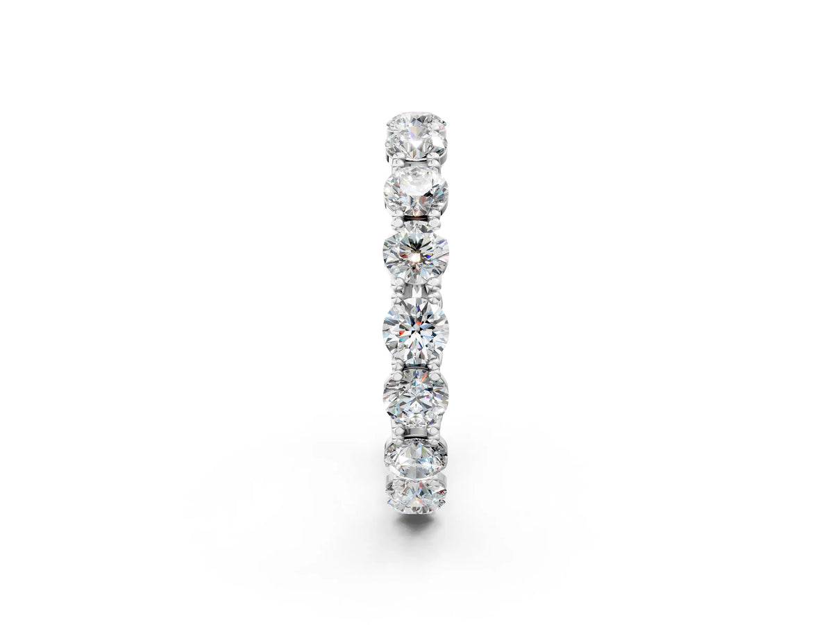 Platinum Round Diamond Woven Full Eternity Band