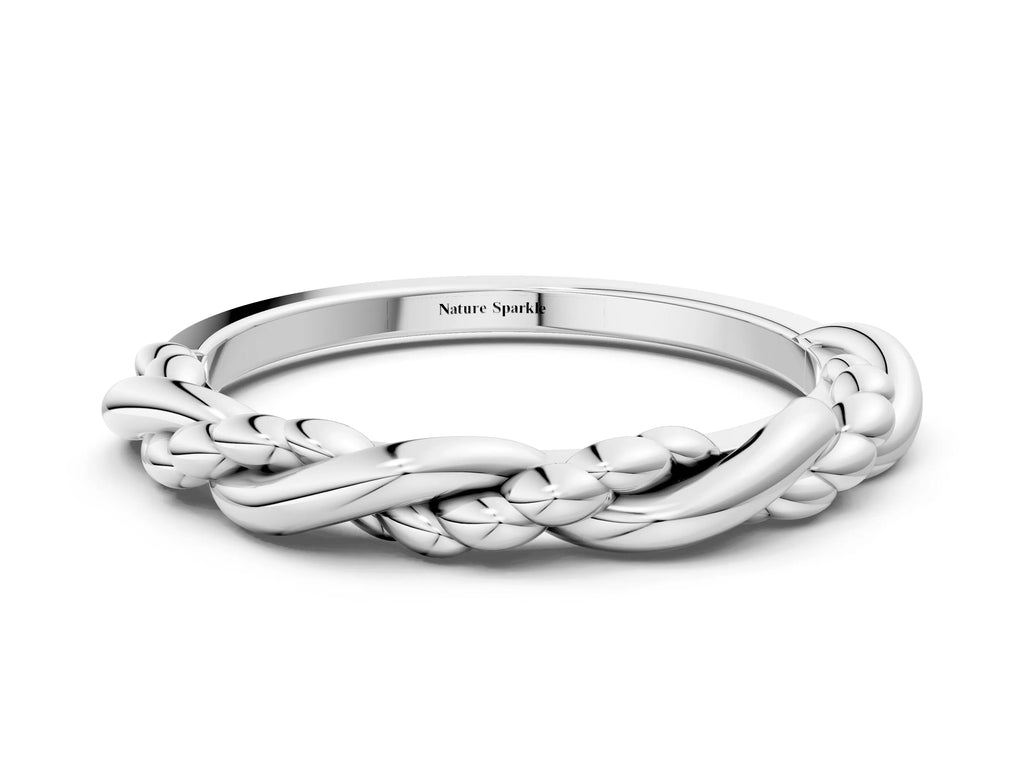 Platinum Twisted Rope Solitaire Band
