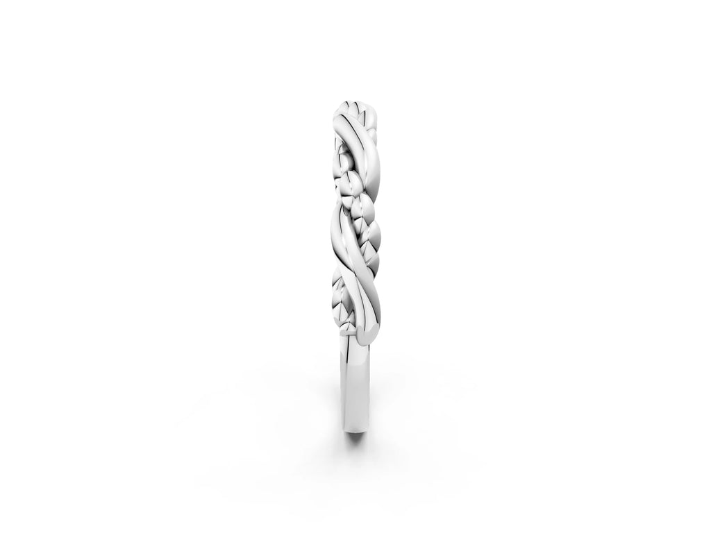Platinum Twisted Rope Solitaire Band