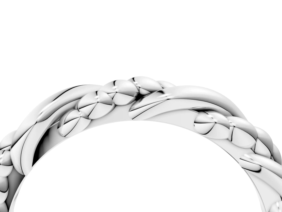 Platinum Twisted Rope Solitaire Band