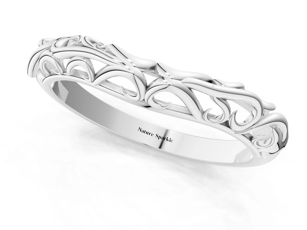 Platinum Twisted Vine Filigree Band