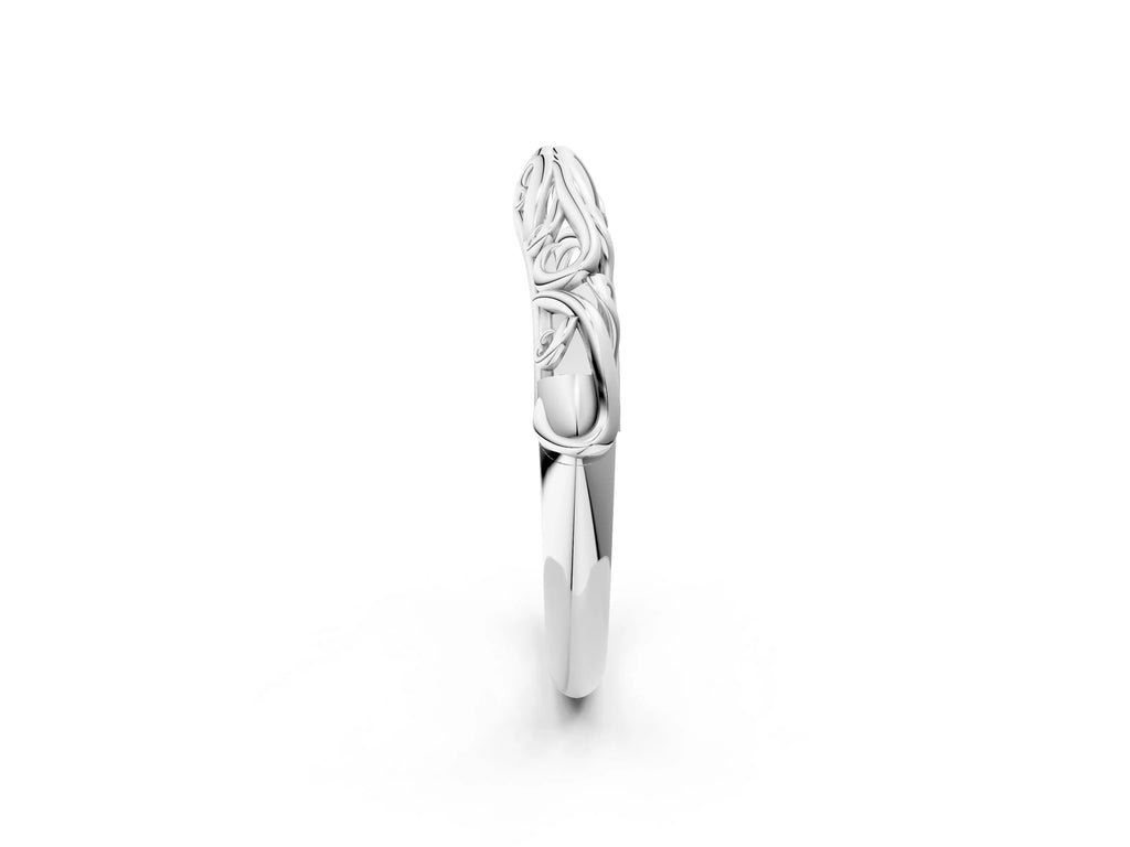 Platinum Twisted Vine Filigree Band