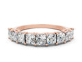 Princess Cut Moissanite Eternity Band in Rose gold with Channel Setting and Prong Detail 
