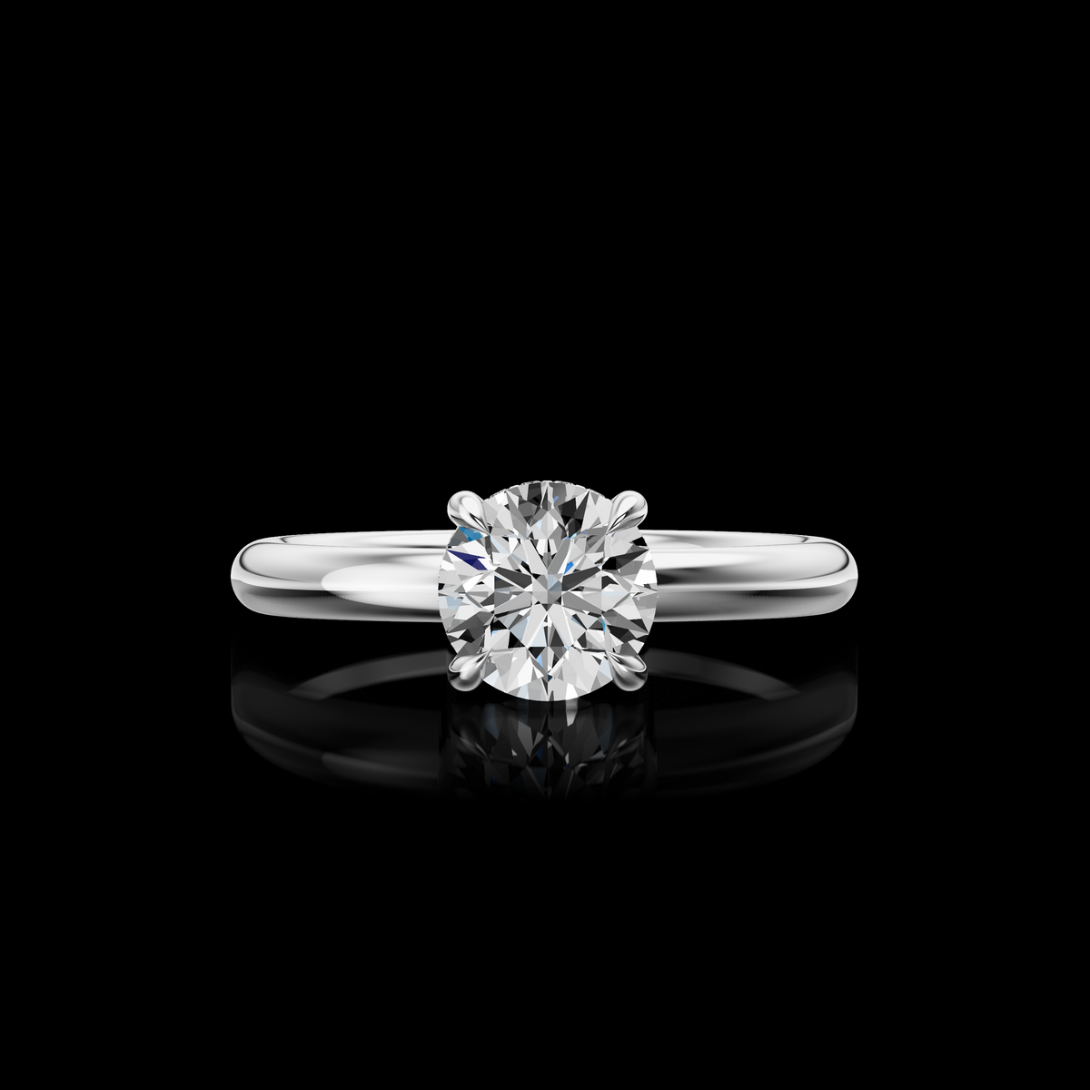 White gold Diamond Hidden Halo Ring · 1.57 ct