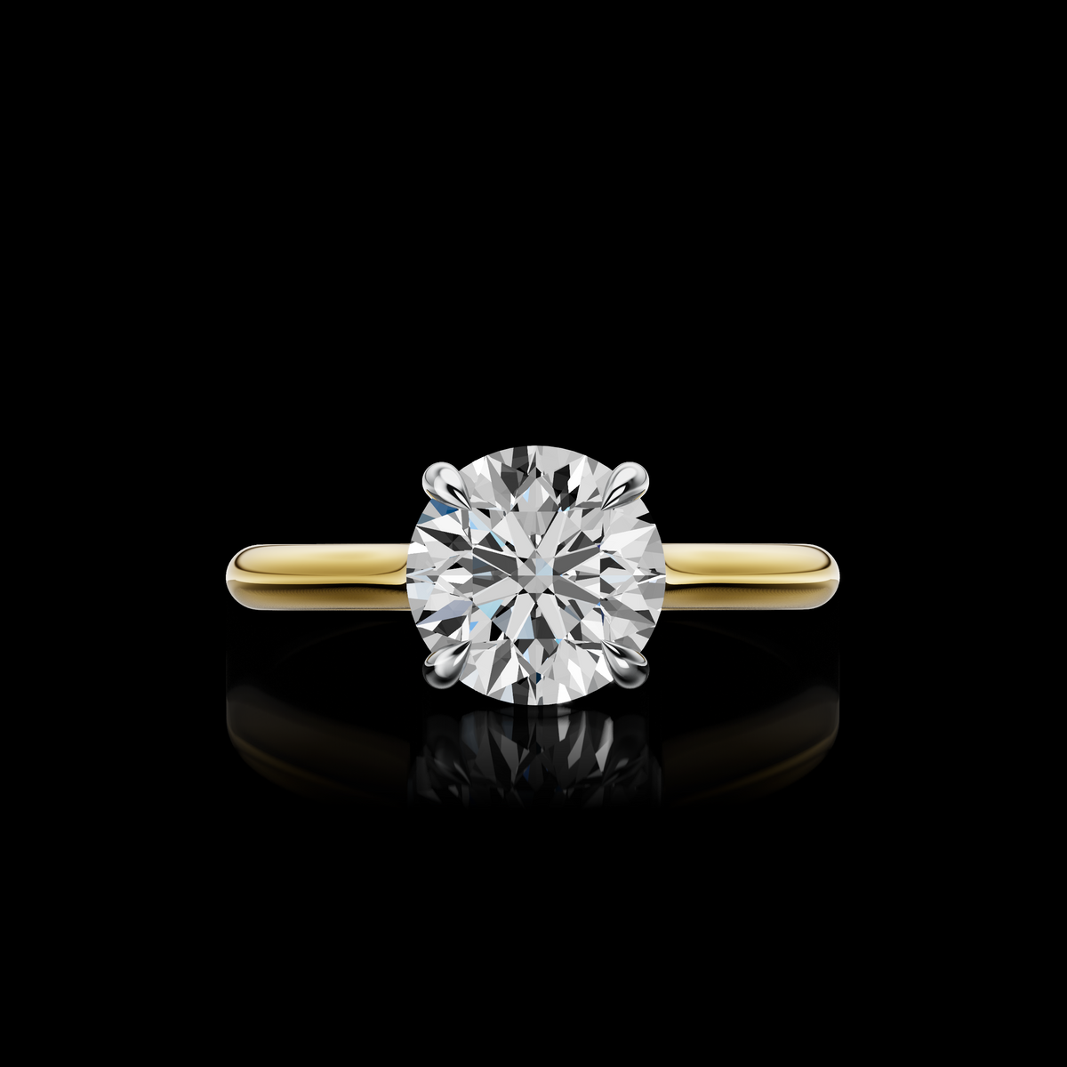 White gold Diamond Hidden Halo Ring · 2.64 ct
