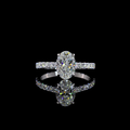White gold Diamond Hidden Halo Ring · 2.22 ct