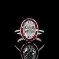 White gold Diamond Halo Ring · 3.07 ct