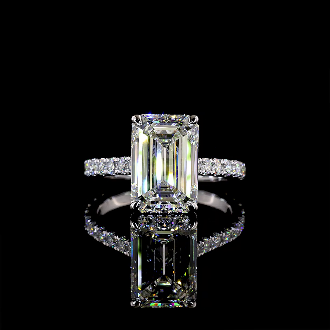 White gold Diamond Hidden Halo Ring · 5.3 ct