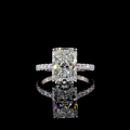 White gold Diamond Hidden Halo Ring · 4.32 ct