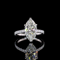White gold Diamond Solitaire Diamond Shank Ring · 4.54 ct