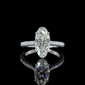 White gold Diamond Hidden Halo Ring · 3.5 ct