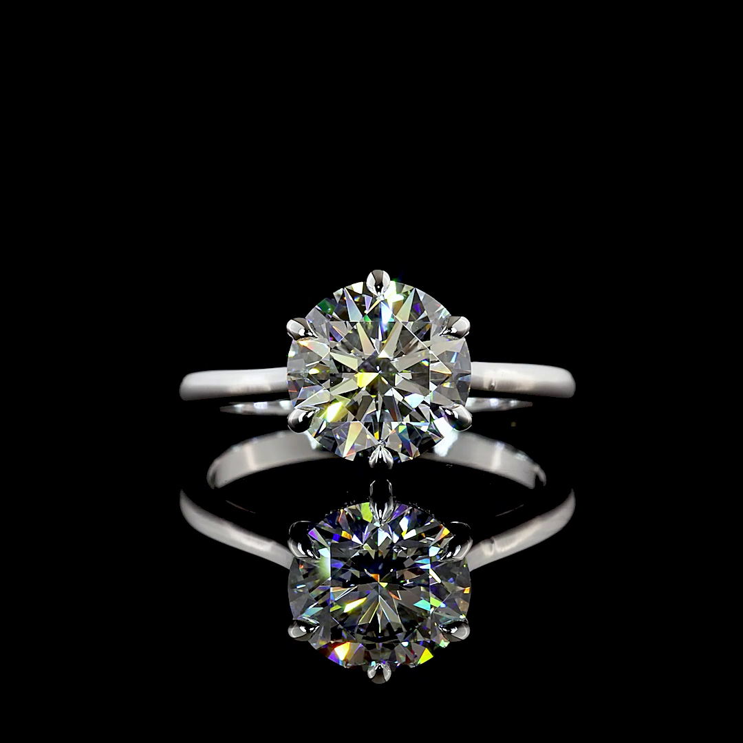 White gold Diamond Hidden Halo Ring · 2.57 ct